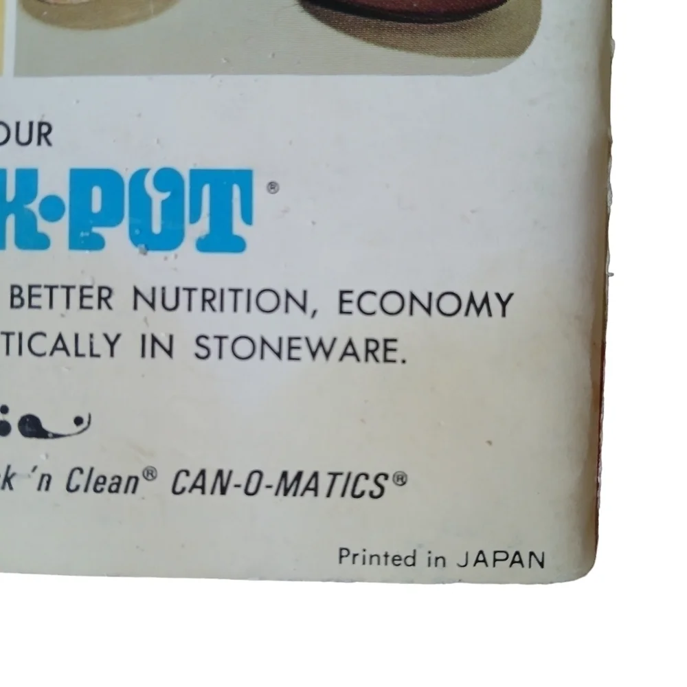 Rival Crock Pot Slow Electric Cooker Cookbook, Instruction Manual 1970 Paperback